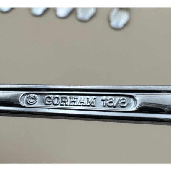 Set of 8 Gorham CALAIS 18/8 Stainless Steel Glossy Iced Tea Spoons - Picture 8 of 10